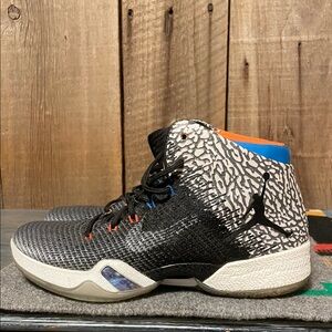 EUC Air Jordan Why Not Blue and Orange High-Top Sneakers